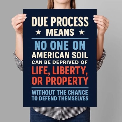 Due Process Resist Protest Sign Civil Rights Activist Rally