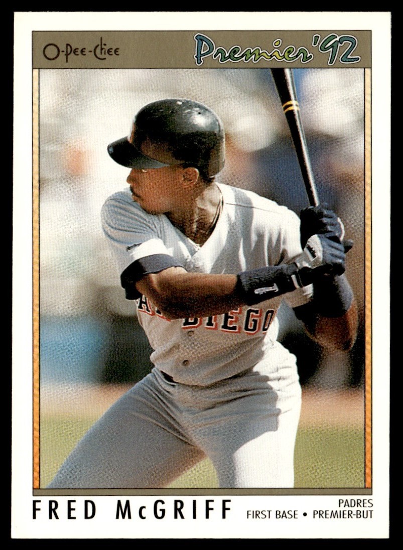 1992 O-Pee-Chee Premier Fred McGriff San Diego Padres #166