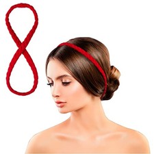 Braided Headbands for Adults - Stretchy Hair Bands Hair Accessories for red