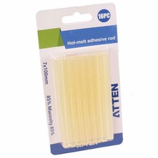 7mm Hot Melt Glue Gun Sticks - Pack of 16 0.21 per stick