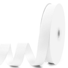White Grosgrain Ribbon 1 Inch x 100 Yards Premium For Sewing Gift Wrapping Bow
