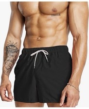 NWT Mens Swim Trunks 5" with Mesh Lining Quick Dry Beach Shorts for Swimming Men