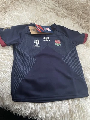 Baby Boys England World Cup Rugby Top T Shirt Size 18-24 Months Umbro Official