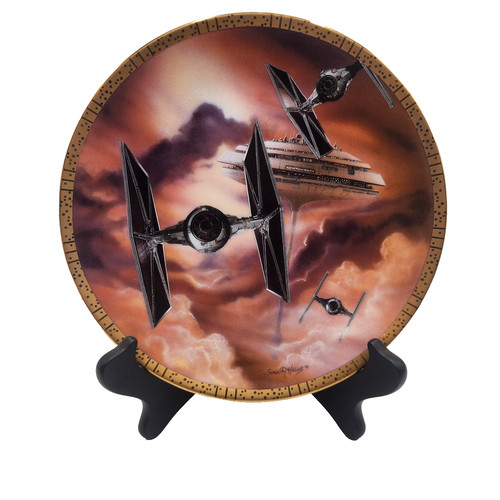 VTG 1995 Star Wars Space Vehicles Tie Fighters Hamilton Plate #4133A EX!
