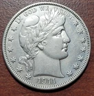 1911-D Barber Half Dollar Choice VF Details High Grade 50c Type Coin clnd