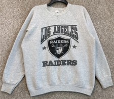 Vintage NFL Mens XL LA Los Angeles Raiders Crewneck Pullover Sweatshirt USA
