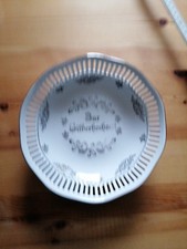  Gebäckschale,  elfenbeinfarben, Silberdekor "Silberhochzeit "