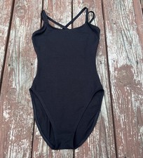 Capezio Double Strap Camisole Leotard Dance Balletcore Minimalist Black Size:S