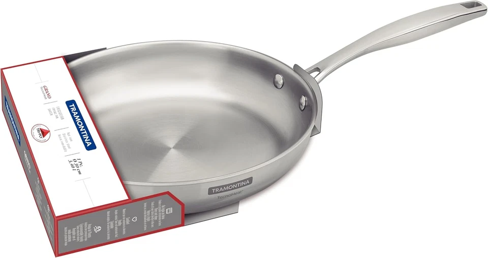 62155/300 - Padella Grano, in Acciaio 18/10, 3,4 Litri, Colore: Argento - Immagine 4 di 4
