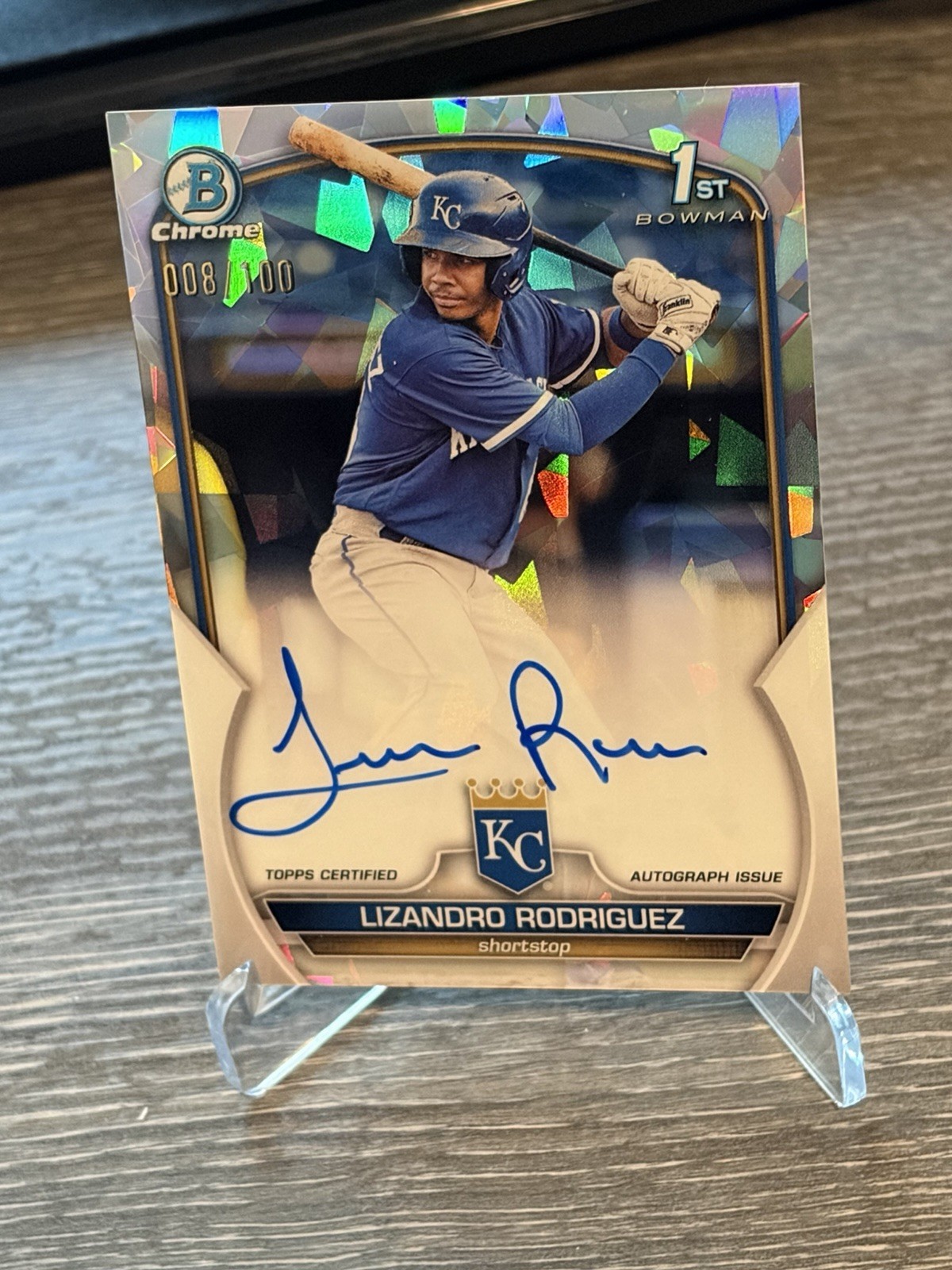 LIZANDRO RODRIGUEZ 2023 1st Bowman Chrome Auto #BCP-47 Atomic Refractor /100
