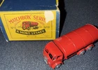 Matchbox Lesney Regular Wheel 11B  Road Tanker Silver Grill.  With box -read