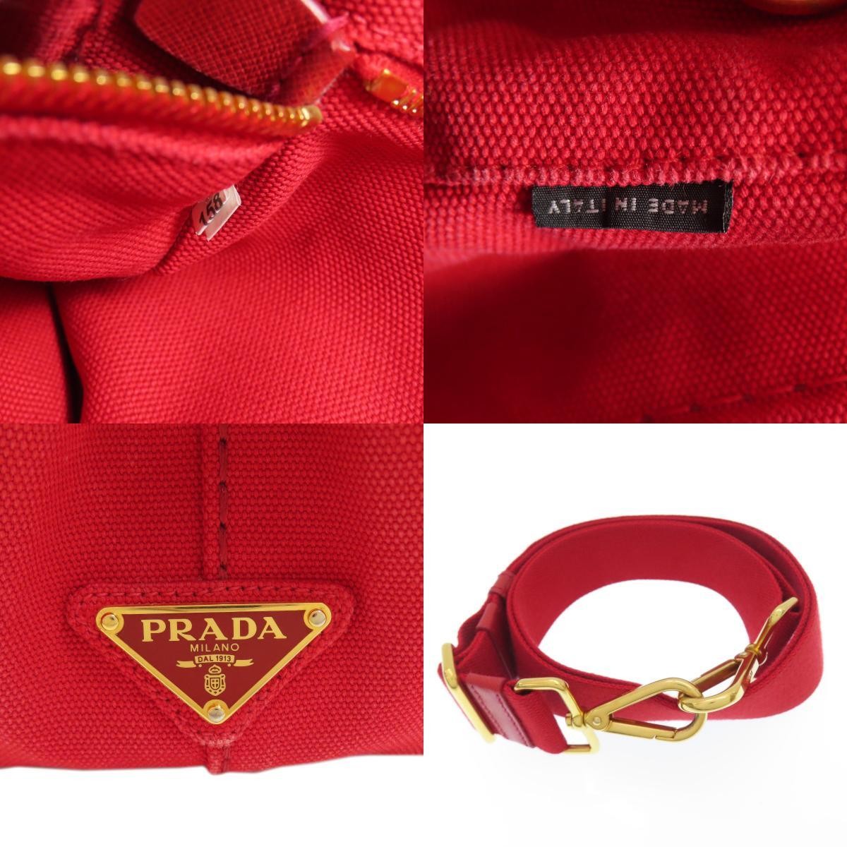 PRADA Canapa Mini 2WAY Handbag Canvas Ladies Used from japan thumbnail 5