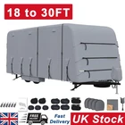 Travel Trailer Cover 4 Layer Heavy Duty Motorhome RV Cover 18-30 FT Camper Cover