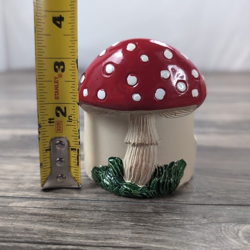 Mushroom Kitchen Napkin Holder Decor Red Vintage Style Retro 70s Fairy 3.5" - Picture 6 of 9