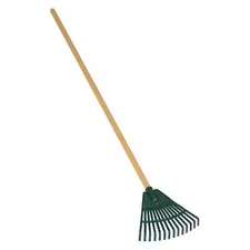 Seymour Midwest 40881Gra 8 In Polypropylene Leaf Rake, 14 Tines, 42 In L Wood
