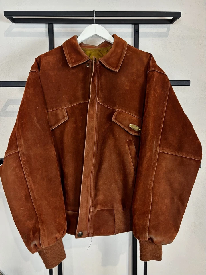 RARE VTG KAPITAL STYLE SUEDE WESTERN COWBOY BOMBER JACKET MADE ITALY - Image 2 of 4