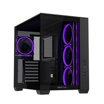 ASUS A32 PLUS TG ARGB Black ATX PC Gehäuse mit Panorama Glas und GPU bis 420 mm