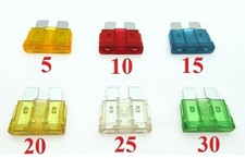 Standard Blade Fuses 5 10 15 20 25 30 amps Assortment