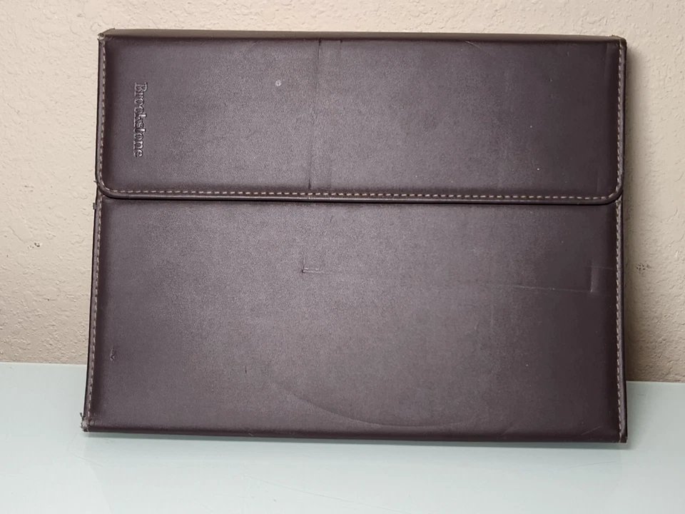 Brookstone Teclado Bluetooth Cuero Marrón Folio para iPad 2,3,4 Tablet 10" Foto 4 de 4