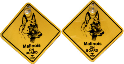 Hundeklimaanlage Auto Schild - "Dog AC IS ON" Warnschild Mit Saugnapf 14x14cm