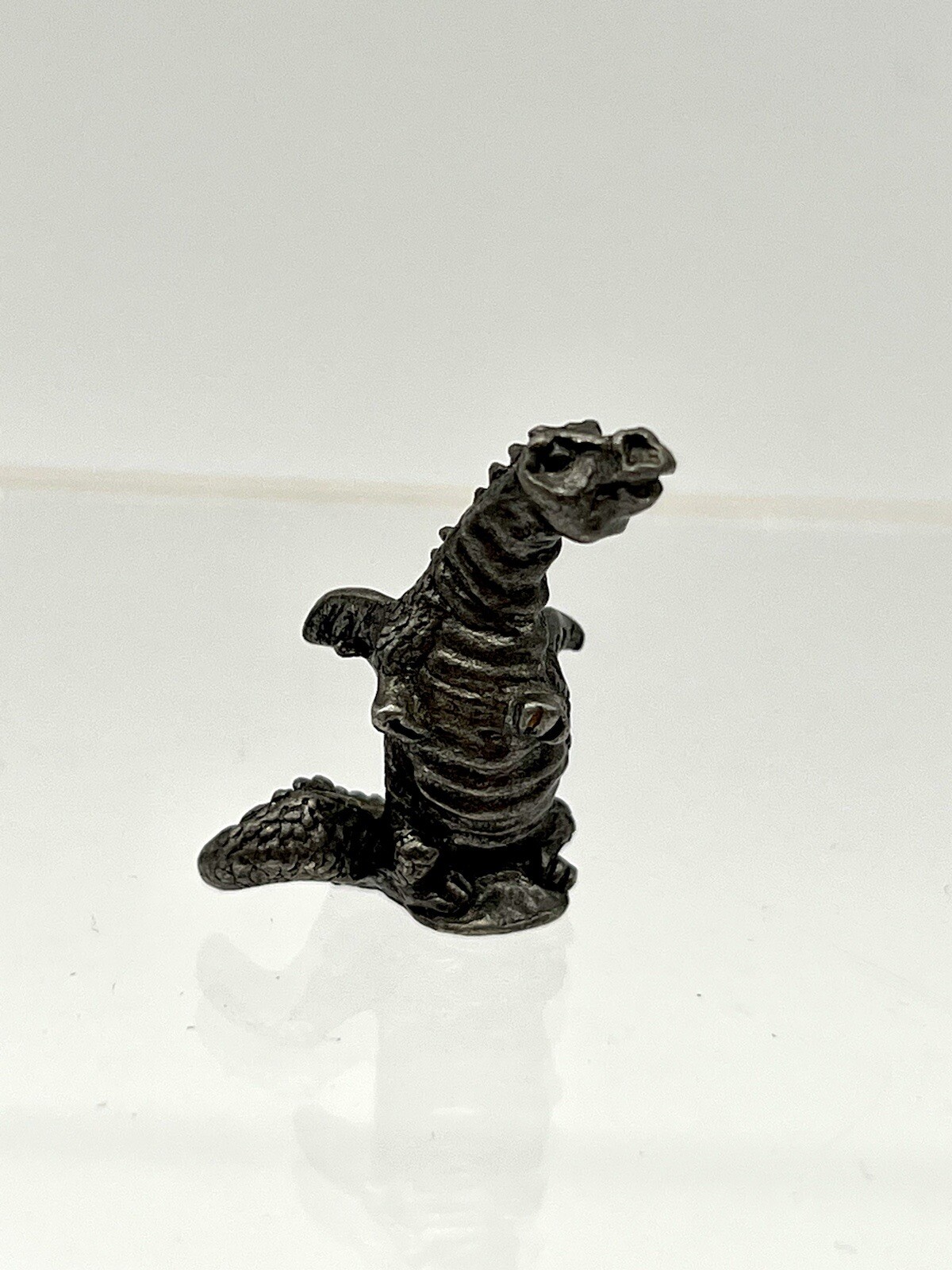 Miniature Pewter Dragon Figure Mini Metal Dragon Figurine Silver eBay