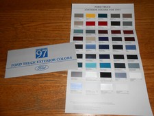 1997 FORD TRUCK EXTERIOR COLORS / PAINT CHIPS...