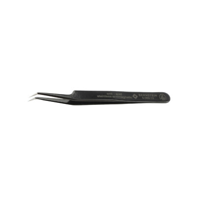 ESD SMD Pinzette 115mm Form 6 Edelstahl Hakenspitze, ableitfähig, No. 5-089-13