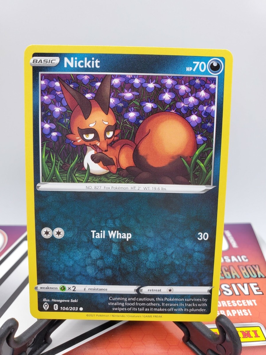 nickit pokemon card - 125/202 - Sword & Shield Weakness Grass 2 Resistance None None Retreat Cost Pokmon TCG Japan's Raging Surf: