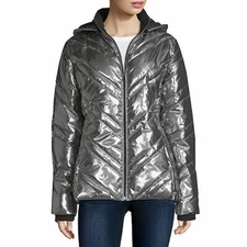 nwt $100  xersion water resistant  puffer jacket hooded lightweight jacket sz lg