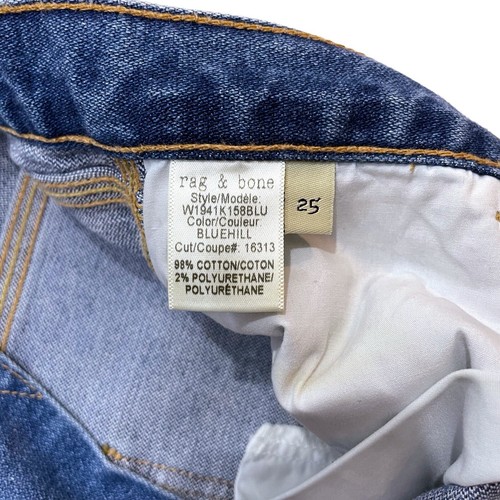 rag & bone /JEAN Lou Bluehill Blue Button Fly Cut Off Denim Shorts Women's 25 - Picture 11 of 12