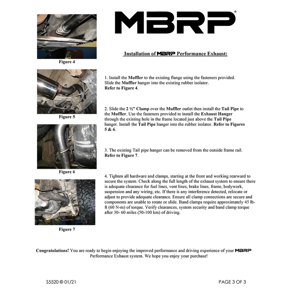 Escape trasero de acero inoxidable MBRP S5520409 Cat para Jeep Wrangler Unlimited 2004-06 4,0 Foto 4 de 4