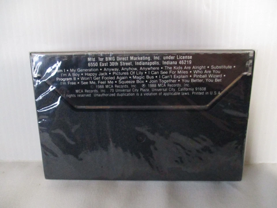 The Who Who's Better, Who's Best MCAC2-8031 Cassette SEALED 1988 - Image 2 of 2