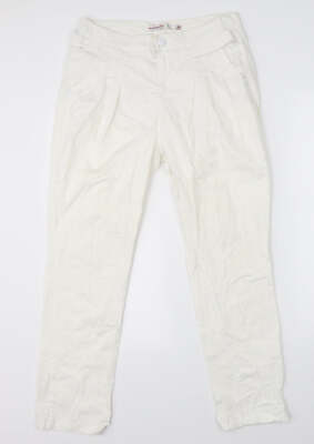 Number One Damenhose weiß Baumwollmischung Größe 10 L26 in