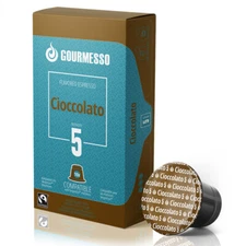 Gourmesso Chocolate - 100 Nespresso Compatible Coffee Capsules Fairtrade