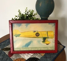 vtg Framed 1930s Litho Roscoe Turner’s 57 Racer No. 1 HJ Heinz Co. USA 11 x 8"