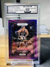 2024 Prizm WNBA Aaliyah Edwards Rookie Purple Wave GMG Graded 10 Gem Mint π RC
