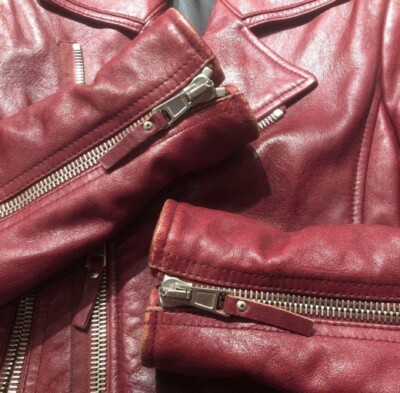 Balenciaga Moto Lamb Leather Red Jacket 2010 Rare | eBay