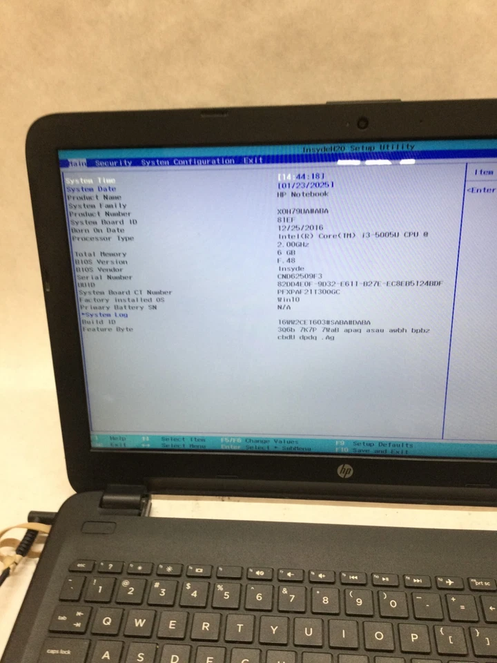 HP 15-ay075nr 15" Notebook Intel i3-5005U 2.0 GHz 6GB RAM NO HDD/OS NO BATT --DW - Image 2 of 4