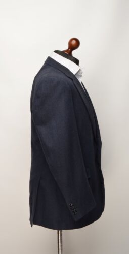 Men's CANALI Blue Herringbone Wool/Cashmere 2Btn EU 50R UK,US 40R Drop 6 Blazer - Picture 5 of 15