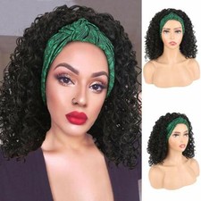 Afro Kinky Curly Wig Headwrap Drawstring Wrap-Wig 2 In 1 Updo Head-Wrap Wig 2020