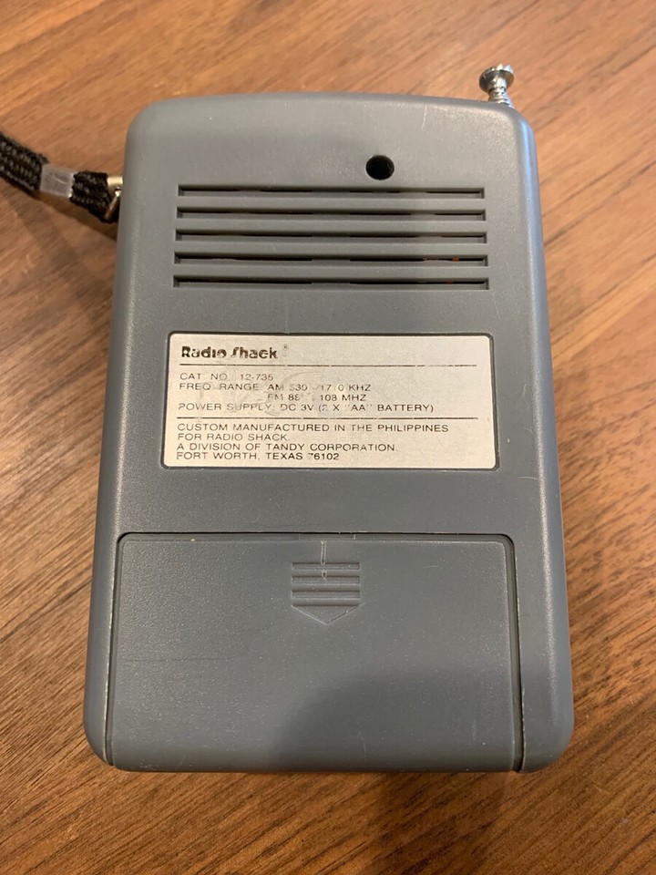 Vintage Radio Shack AM FM Portable Radio 12-734 Mini Pocket Size Retro ...