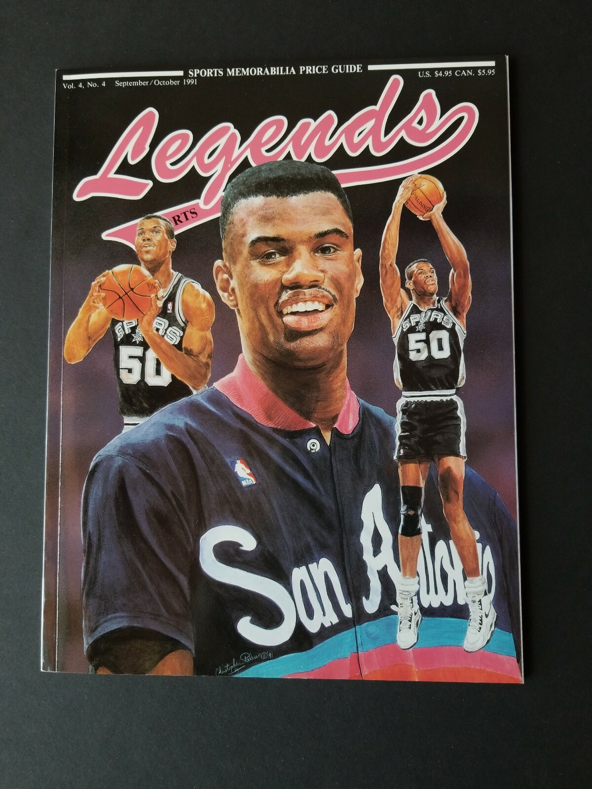 LEGENDS VOL. 4 NO. 4 - DAVID ROBINSON - W/CARDS - SEPT/OCT 1991