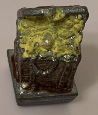 MATTEL Vintage Cast Iron Opened Treasure Chest Miniature 1980