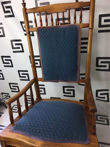Antique Rocker Platform Rocking Chair Walnut or Cherry Springs Turned Late 1800s - Picture 4 of 7