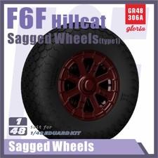 ETmodel 1/48 GR48306A F6F Hellcat Sagged Wheels(Type 1) 3D Printed