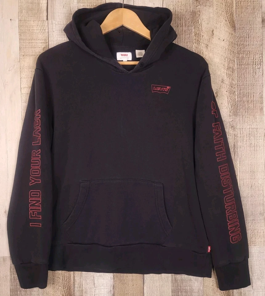 Levis x Star Wars Darth Vader Black Hoodie Mens Large Hooded Sweatshirt Pullover - Image 2 of 4