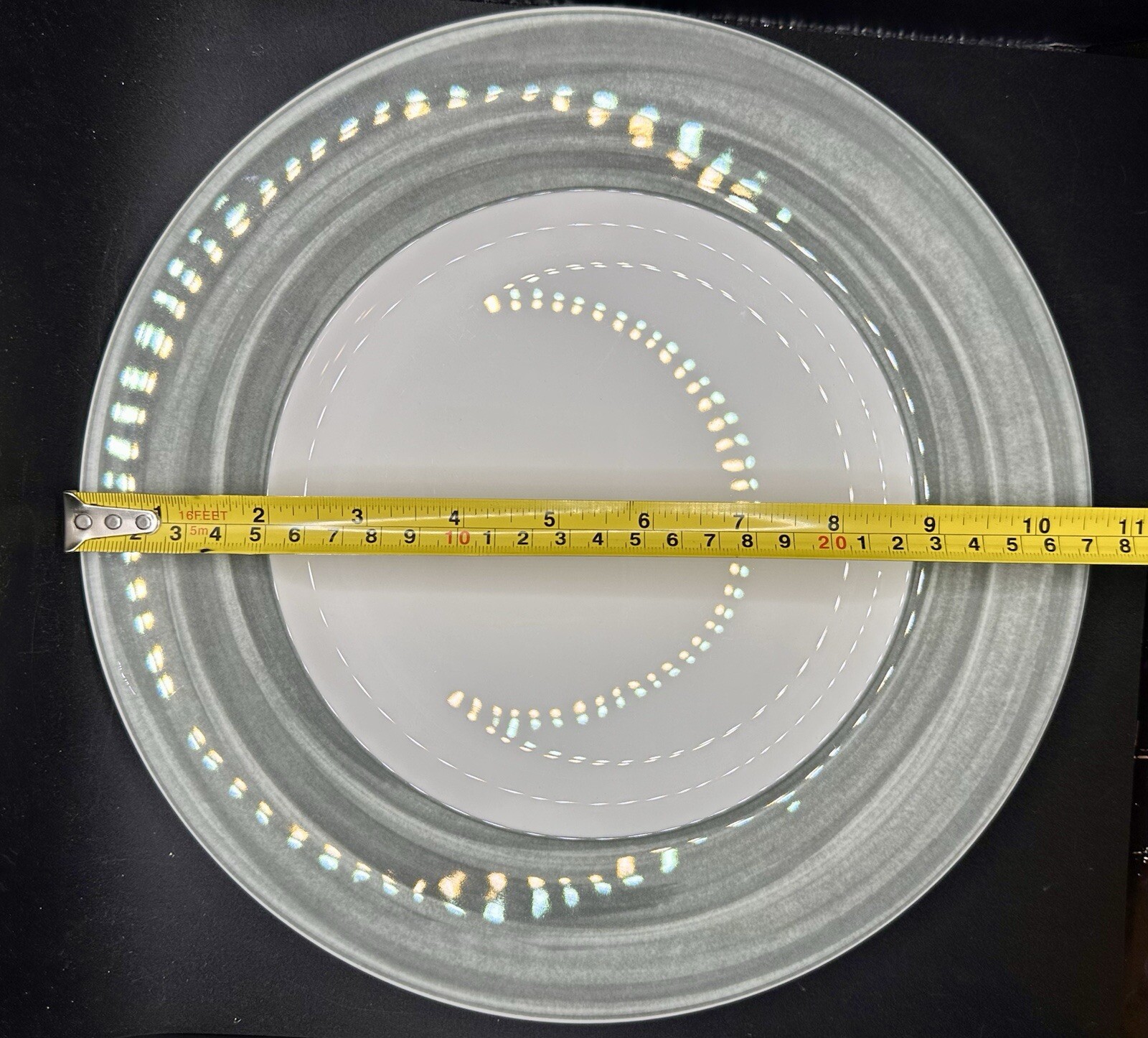 NEW Mikasa Cadence Stone Grey Dinner Plate & Salad Plate Set NWT