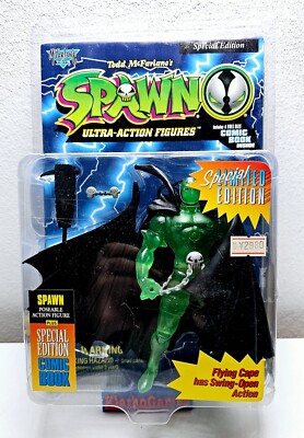 1996 Spawn Ultra Action Figures: Green Flying Cape Spawn / 16cm / Y225