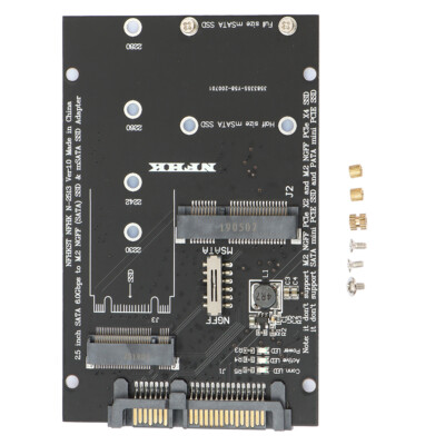 M.2 NGFF MSATA SSD to SATA 3.0 Adapter 2 in 1 Converter Card for PC LaptopCW·:J