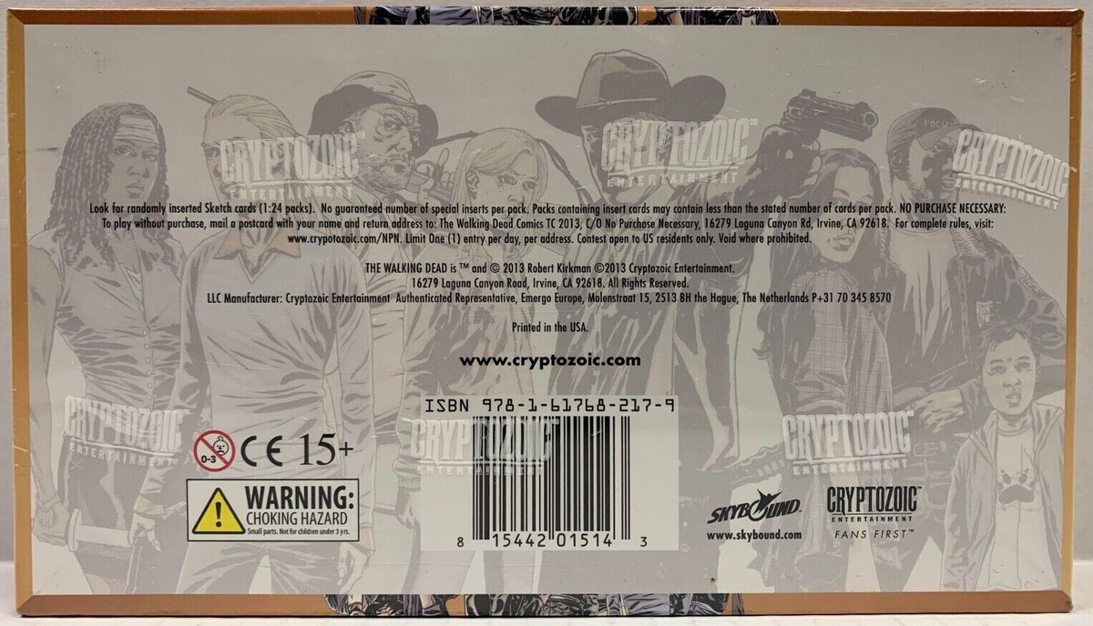 2013 CRYPTOZOIC THE WALKING DEAD COMIC BOOK SET 2 TRADING CARD BOX